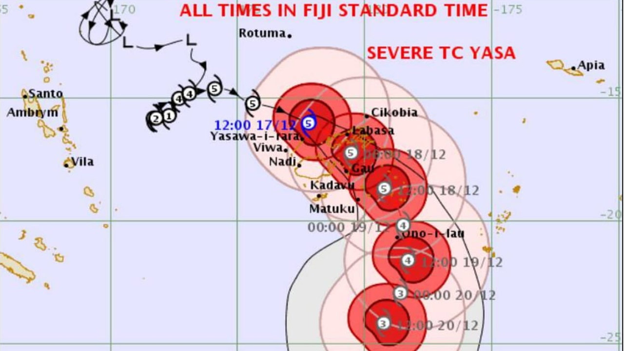 TC Yasa makes landfall ahead of schedule