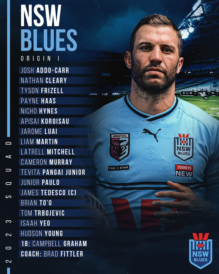 Three debutants for NSW Blues FBC News