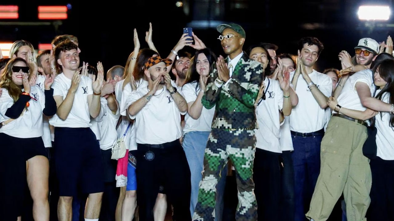 Pharrell Williams Stuns With Family In Photo From His Louis Vuitton Show