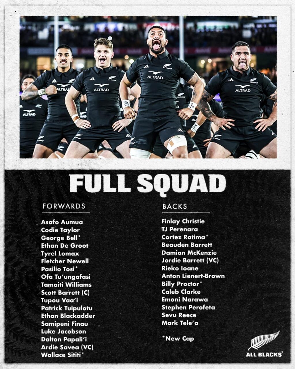 All Blacks 2024 Squad List Morna Tiertza